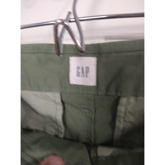 Gap Woman 10 Pant Green High Rise Cropped Wide Leg Casual Comfort Boho Lagenloo - Picture 5 of 8